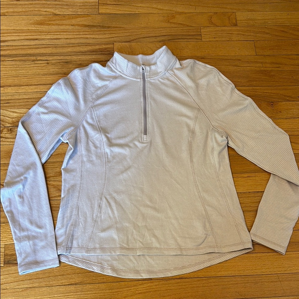 Avalanche striped soft brushed quarter zip size Large